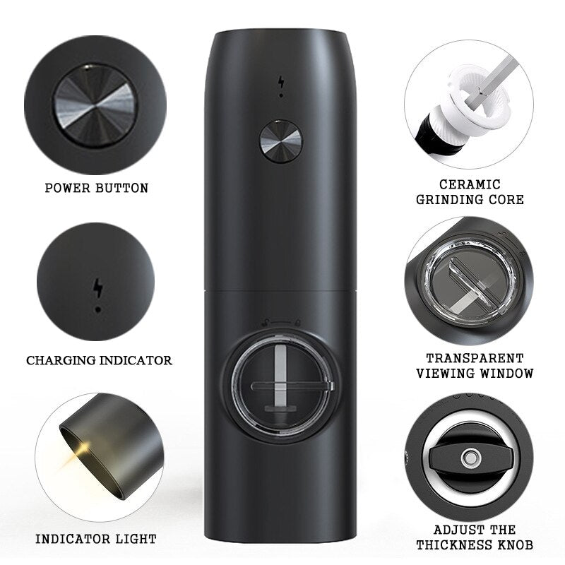 Multifunctional Electric Salt and Pepper Grinder