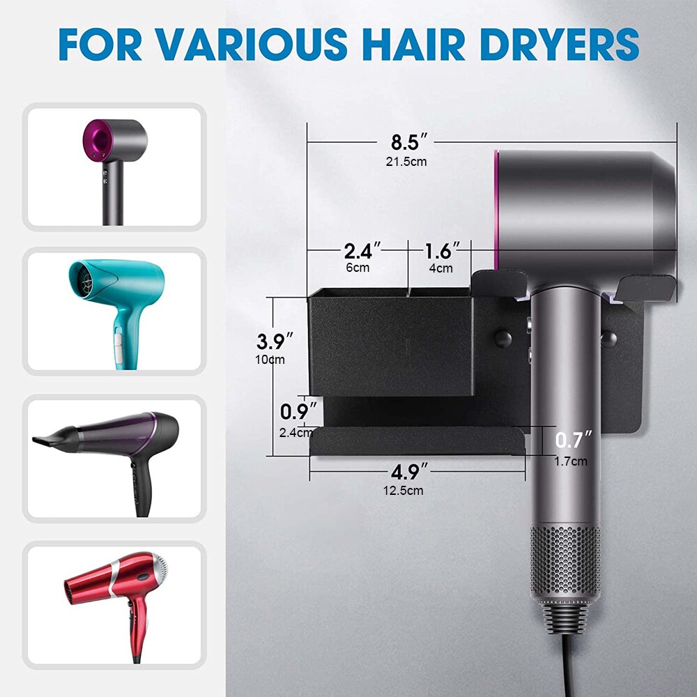 Wall Mounted Hair Dryer Holder