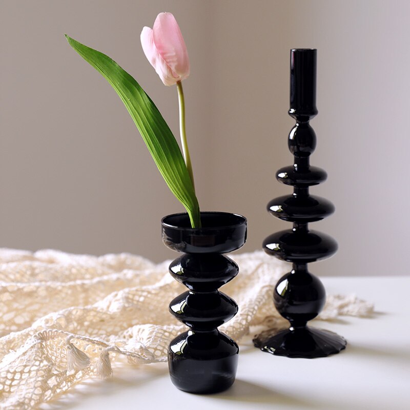 Black Candle Holders Vintage