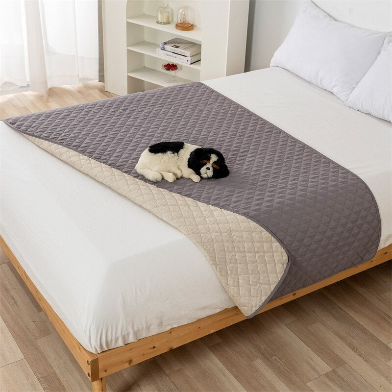 Waterproof Bedspread Pads Washable Non-Slip Bed King Size Bed Sheet Covers Kids Pet Dog Cat Urine Pad Bed Mattress Protector Mat