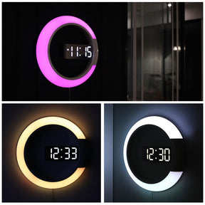 Digital Table 3D LED wall clock