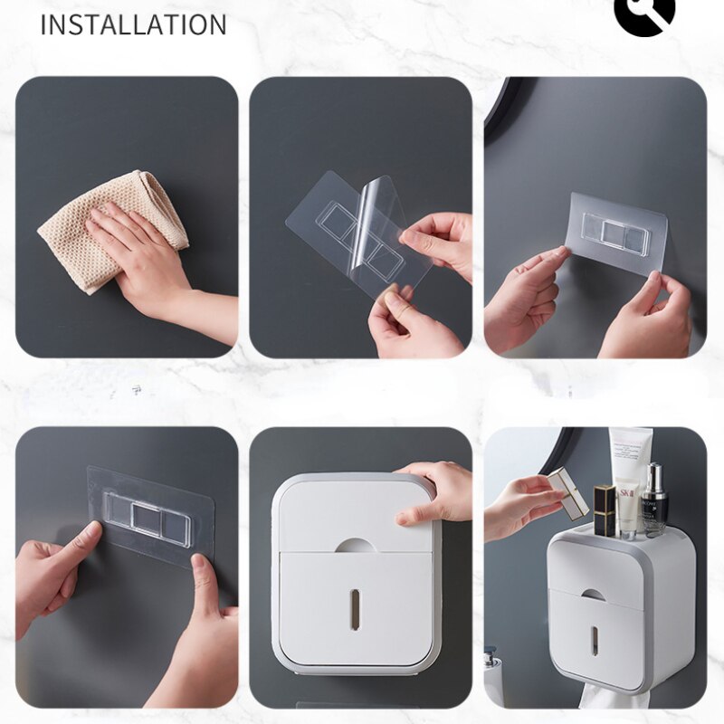 Punch-free Toilet Paper Holder Box