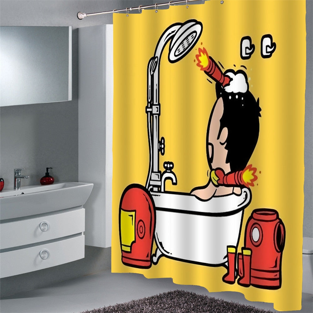 New Cartoon Super Shower Curtain