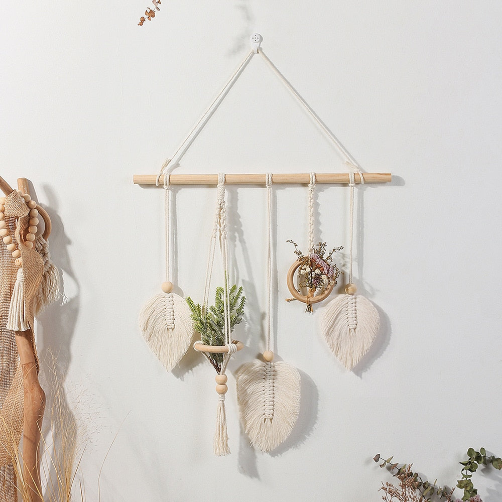 Leaf Macrame Wall Home Decor Hanging