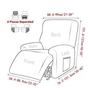 Polar Fleece Recliner Cover Split Relax All-inclusive Lazy Boy Chair Cover Lounger Single Couch Sofa Slipcovers Armchair Covers