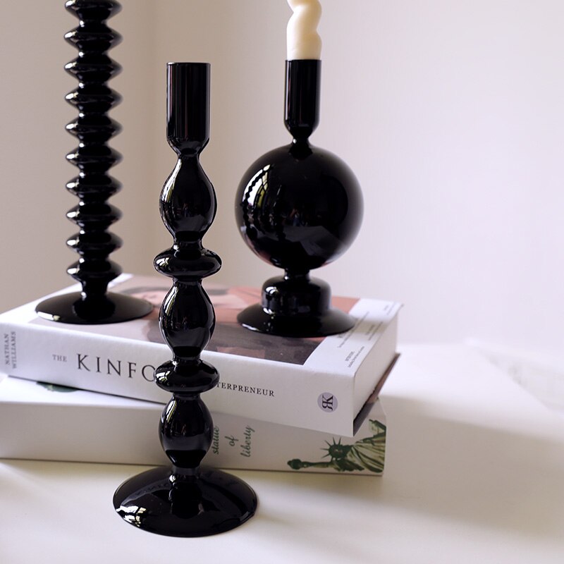 Black Candle Holders Vintage