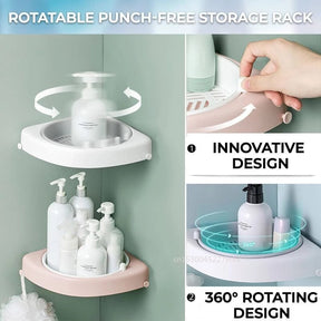 Rotatable Bathroom Corner Shelf