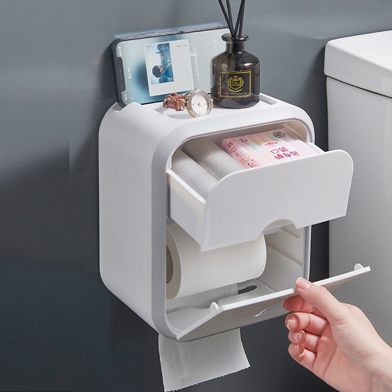 Punch-free Toilet Paper Holder Box