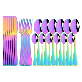 Stainless Steel Rainbow Tableware Set