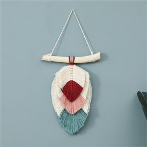 Multicolor Leaf Shaped Macrame Wall Hanging