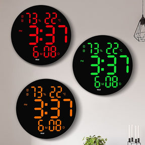 Multifunctional 10 Inch LED Round Digital Clock