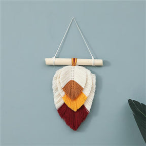 Multicolor Leaf Shaped Macrame Wall Hanging