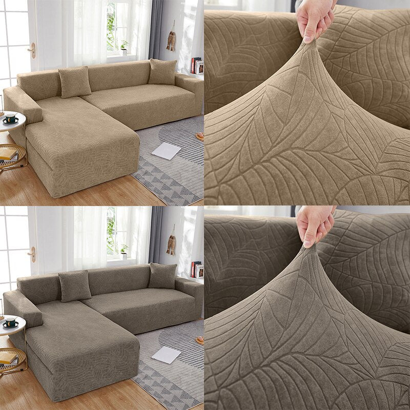 Delicacy Jacquard Fabric Sofa Cover For Living Room L Shape Corner Sofa Slipcover Stretch 1/2/3/4 Seater Armchair Cover For Home