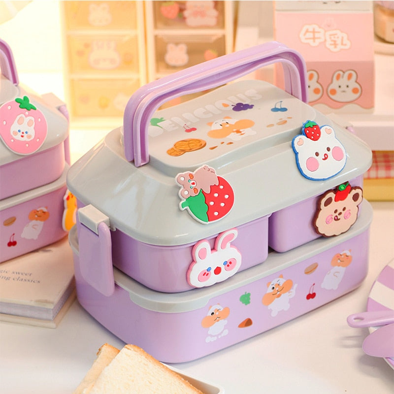 Kawaii Portable Lunch Box For Girls School