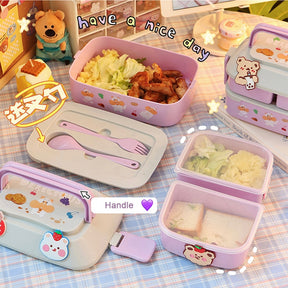 Kawaii Portable Lunch Box For Girls School