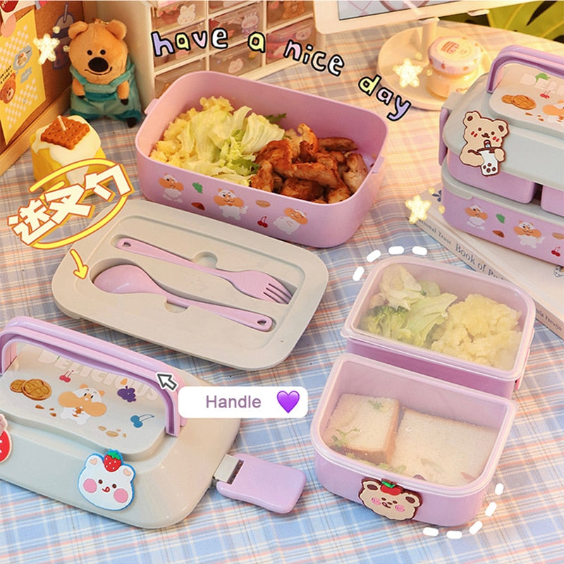 Kawaii Portable Lunch Box For Girls School