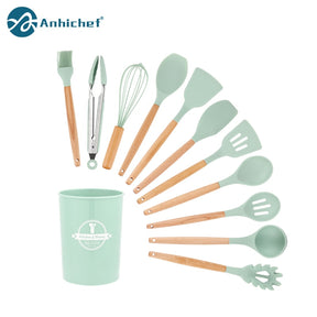 Silicone Kitchen Utensils Set Non-Stick Cookware