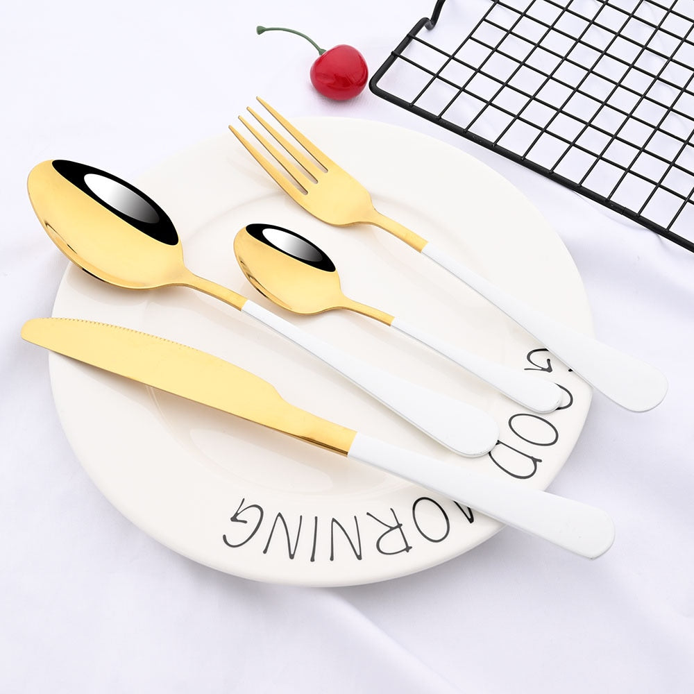 Stainless Steel Rainbow Tableware Set