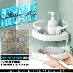 Rotatable Bathroom Corner Shelf