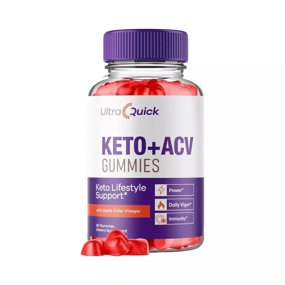 Ultra Quick Keto ACV Gummies for Advanced Weight Loss 60 Gummies