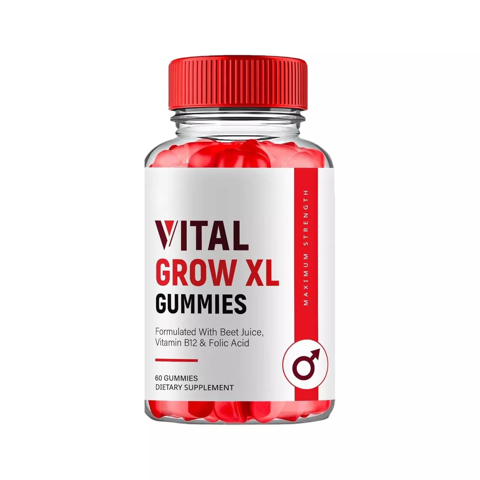 Vital Grow XL Gummies For Men - Advanced Formula Supplement - 60 Gummies